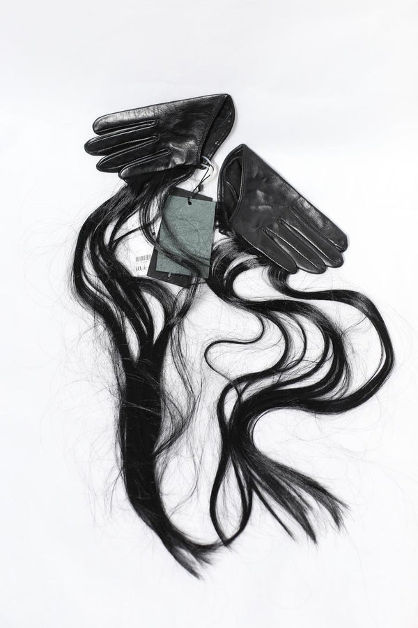 RUI Leather Gloves RAW22AC06 Onyx Black & Black Wig